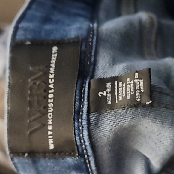 WHBM Women's High-Rise Sculpt Pleated Stripe Detail Skinny Ankle Stretch Jeans 4 - Picture 13 of 16